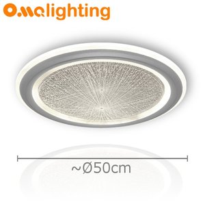 鏡面天花燈 2610-50 LED 48w 遙控調光調色 奧瑪燈飾 天花燈 吸頂燈 燈具 房間燈 客廳燈 現代簡約